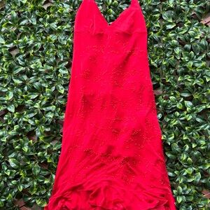 Chic Backless Red Dress